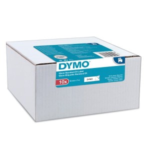 Dymo oryginalny taśma do drukarek etykiet, Dymo, 2093097, czarny druk/biały podkład, 7m, 12mm, op. 10 szt, cena za opakowanie, D1