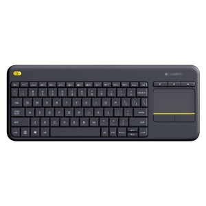 Logitech K400 Plus, klawiatura AA, CZ, multimedialny, 2.4 [GHz], bezprzewodowa, czarna