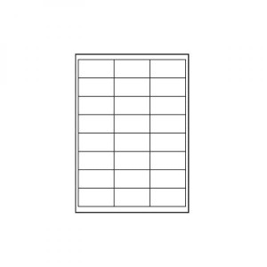 Logo etykiety 66mm x 33.8mm, A4, matowe, białe, 24 etykiety, 140g/m2, pakowane po 25 szt., do drukarek atramentowych i laserowych