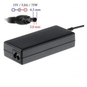Zasilacz sieciowy Akyga AK-ND-14 do notebooka 15V/5,0A 75W 6.3x3.0 mm