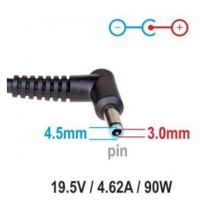 Zasilacz sieciowy Akyga AK-ND-53 do notebooka 19,5V/4,62A 90W 4.5x3.0mm + pin