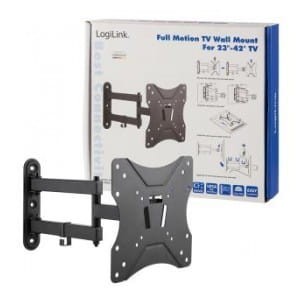 Uchwyt ścienny LogiLink do telewizora LCD/LED nachylenie +/-7.5°, obrót 90° VESA 200x200, 23-42"