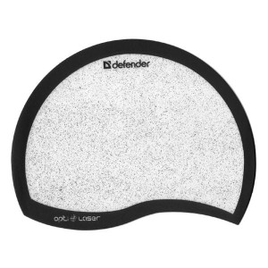 Podkładka pod mysz, PVC+PU, czarno-biały, 21.5x16.5cm, 1.2mm, Defender, Błyszczące mikrocząstki