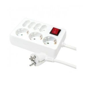 Listwa zasilająca LogiLink LPS210 7 gniazd Schuko/Euro ON/OFF, 5m, biała