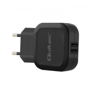 Ładowarka sieciowa Qoltec 12W 5V 2,4A 2xUSB