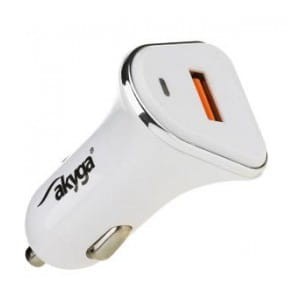 Ładowarka samochodowa Akyga AK-CH-07 12V USB 3000mA biała Quick Charge 3.0