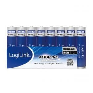 Baterie alkaliczne LR03 LogiLink LR03F8, AAA, Micro, 8szt