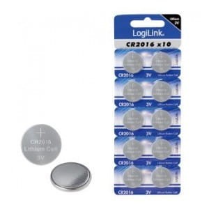 Baterie litowe CR2016 LogiLink CR2016B10 guzikowe, 3V, 10szt