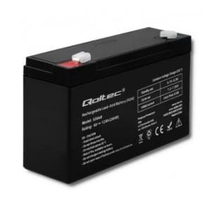 Akumulator AGM Qoltec 6V | 12Ah