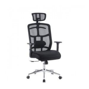 Fotel biurowy Techly obrotowy, wentylowane oparcie, zagłówek