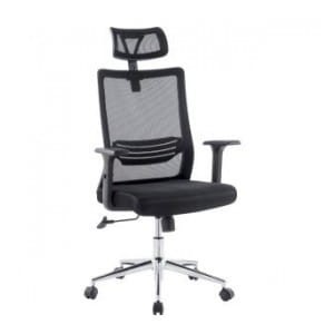 Fotel biurowy Techly obrotowy, wentylowane oparcie, zagłówek