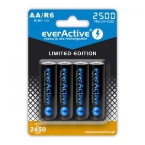 Akumulatorki AA/R6 everActive Ni-MH 2500 mAh 4 sztuki, edycja limitowana