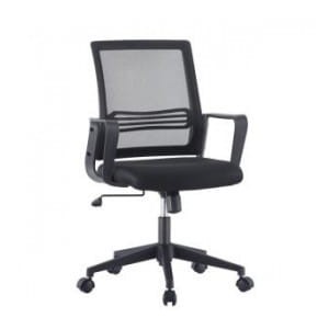 Fotel biurowy Techly obrotowy, wentylowane oparcie, Czarny