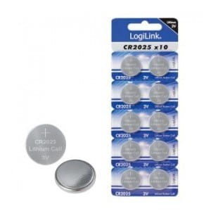 Baterie litowe CR2025 LogiLink CR2025B10 guzikowe, 3V, 10szt
