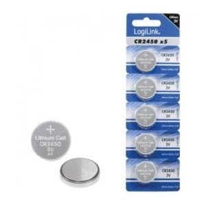 Baterie litowe CR2450 LogiLink CR2450B5 guzikowe, 3V, 5szt