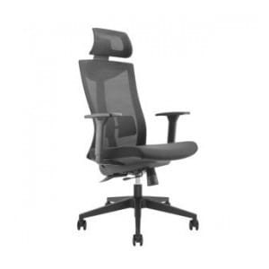 Krzesło biurowe Ergo Office ER-414 premium, ergonomiczne z wysokim zagłówkiem