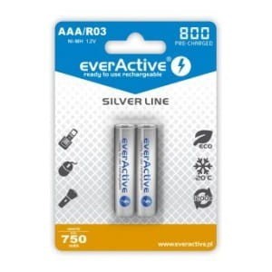 Akumulatorki AAA/R03 everActive Silver Line 800 mAh 2 sztuki