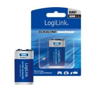 Bateria alkaliczna 6LR61 LogiLink 6LR61B1, blok, 9V, 1szt