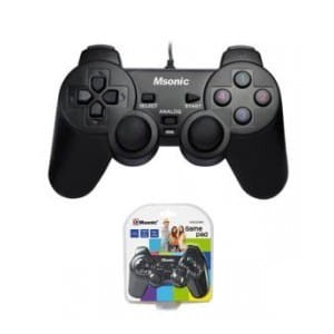 Gamepad przewodowy Msonic USB z funkcją wibracji MN3329BK czarny