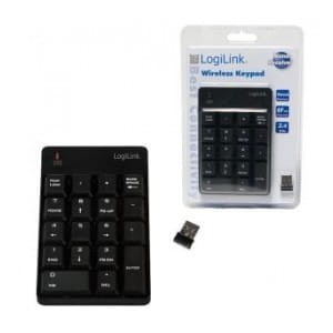 Klawiatura bezprzewodowa LogiLink ID0120 18 klawiszy czarna