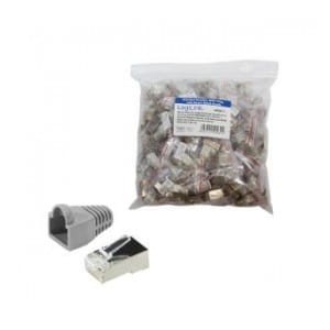 Wtyk RJ45 CAT.5e FTP LogiLink MP0011 z osłonką , szary 100szt