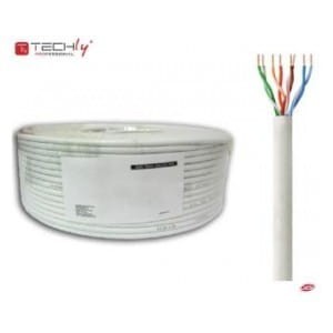 Kabel instalacyjny TechlyPro skrętka Cat5e U/UTP linka, 100m szary