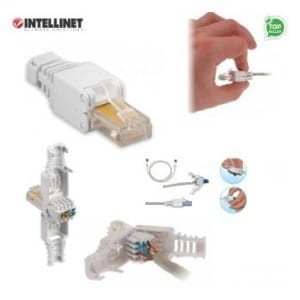 Wtyk modularny Intellinet RJ45 UTP Samozaciskowy