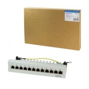 Patch panel stacjonarny LogiLink NP0017A 12x RJ45 kat.6 ekranowany