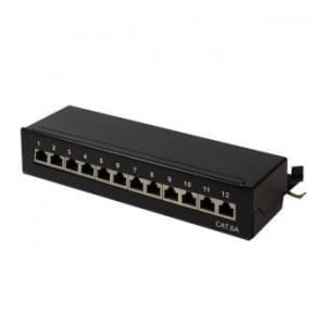 Patch panel stacjonarny LogiLink NP0019B 12x RJ45 kat.6A ekranowany