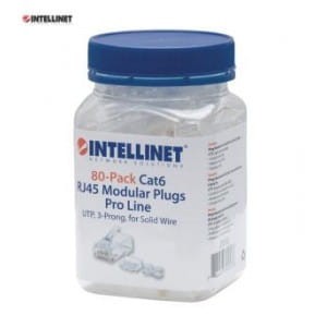Wtyk Intellinet RJ45 8P/8C UTP Cat.6/drut 80szt.