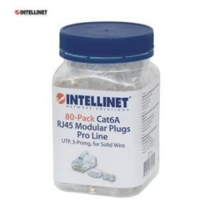 Wtyk Intellinet RJ45 8P/8C UTP Cat.6a/drut 80szt.