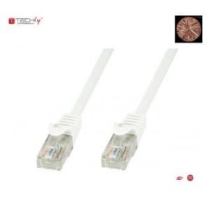 Patchcord 100% miedź TechlyPro Cat.6 U/UTP, 15m, biały