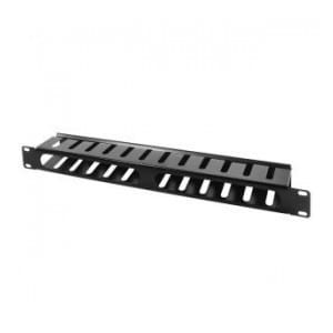 Organizer kabli LogiLink ORCC01B Rack 19" 1U, stalowy, czarny