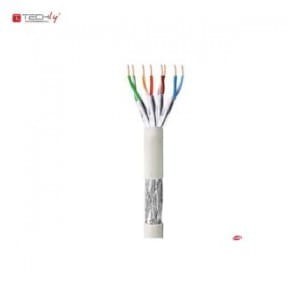Kabel instalacyjny TechlyPro skrętka Cat6 S/FTP drut, CCA, 305m szary
