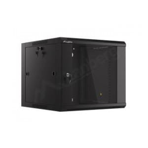 Szafa instalacyjna wisząca 19" 9U 570x600 szybki montaż czarna Lanberg (flat pack)
