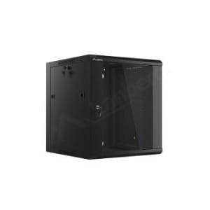 Szafa instalacyjna wisząca 19" 12U 570x600 szybki montaż czarna Lanberg (flat pack)