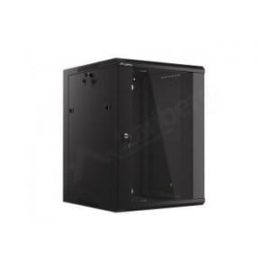 Szafa instalacyjna wisząca 19" 15U 570x600 szybki montaż czarna Lanberg (flat pack)