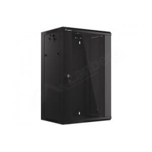 Szafa instalacyjna wisząca 19" 18U 570x450 szybki montaż czarna Lanberg (flat pack)