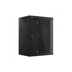 Szafa instalacyjna wisząca 19" 15U 570x450 szybki montaż czarna Lanberg (flat pack)