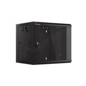 Szafa instalacyjna Rack wisząca 19" 9U 570x450 szybki montaż czarna Lanberg (flat pack)