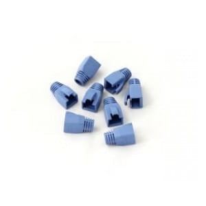 Osłonka DIGITUS na wtyk RJ45 (w opak. 10 szt.), niebieski, do kabli o dużej średnicy (do 7,5 mm)