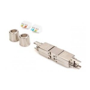 Moduł sieciowy DIGITUS do łączenia kabli kat.6A ekranowany, beznarzędziowy, slim