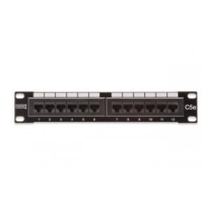 Patch panel DIGITUS 10" 12x RJ45 UTP kat. 5e 1U (RAL 9005)