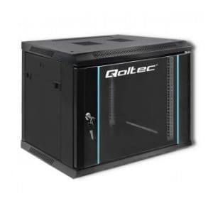 Szafa RACK Qoltec 19" | 9U | 600x500x450 | Czarna | Wisząca