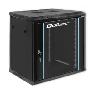Szafa RACK Qoltec 19" | 12U | 600x635x450 | Czarna | Wisząca