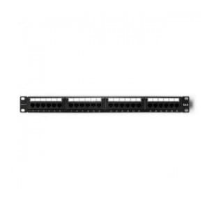 Patch panel RACK QOLTEC 24 porty | kat.5e UTP | Czarny