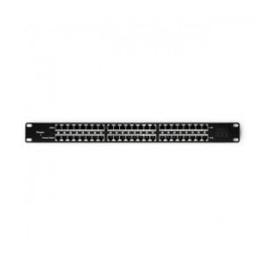 Patch panel RACK QOLTEC 48V | 24 porty | Passive PoE Injector | 1000m | Czarny