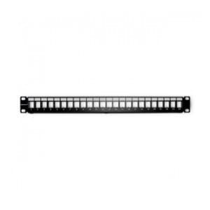Patch panel RACK QOLTEC 24 porty | UTP blank | Czarny