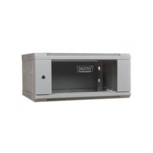 Szafa wisząca jednosekcyjna DIGITUS 19" 4U 279/600/450mm drzwi szklane szara (RAL 7035) niezmontowana