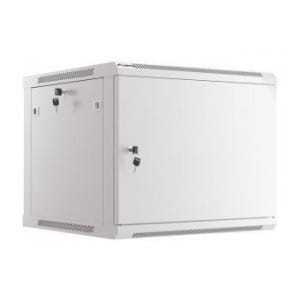 Szafa instalacyjna Rack wisząca 19" 9U 600x600 szara drzwi metalowe Lanberg (flat pack)